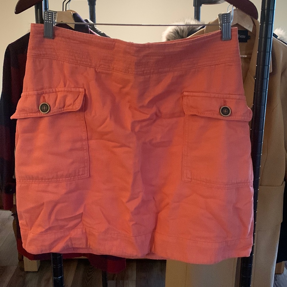 Anthropologie size 6 pink jean cargo mini skirt